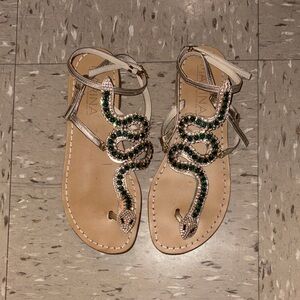 Rhinestone Snake Sandals